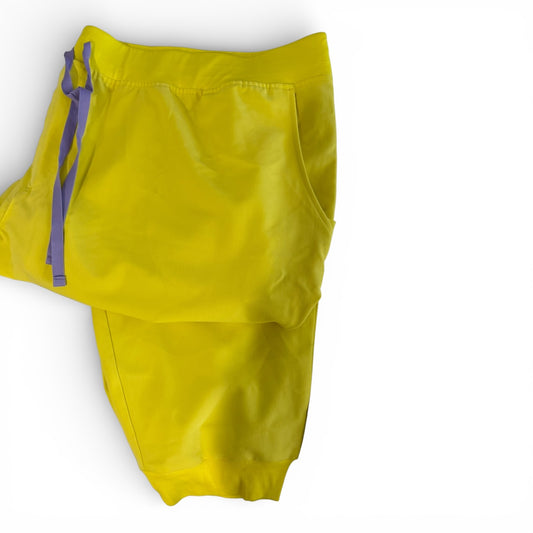Yellow Zamora Fig Scrub Pants