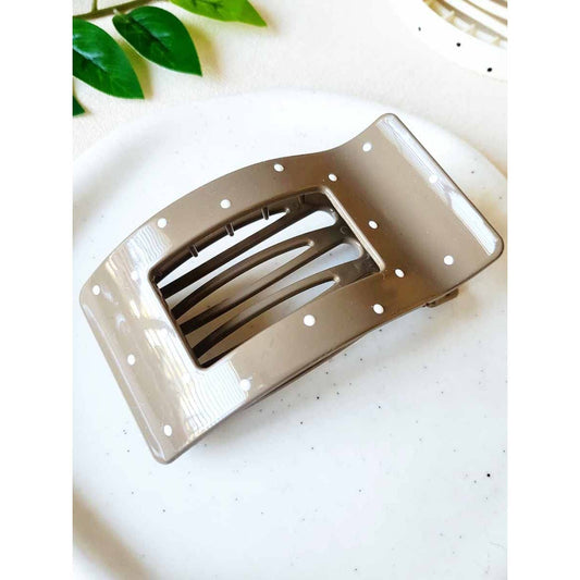 Rectangle Polka Dot Flat Hair Claw Clips