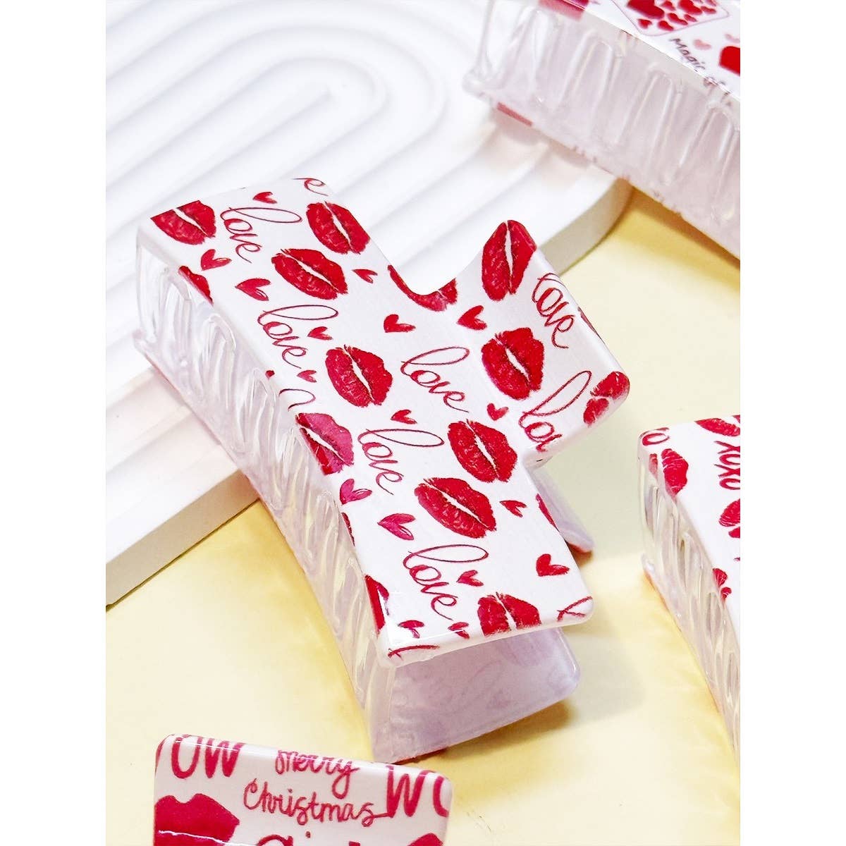 Valentines Theme Hair Claw Clip