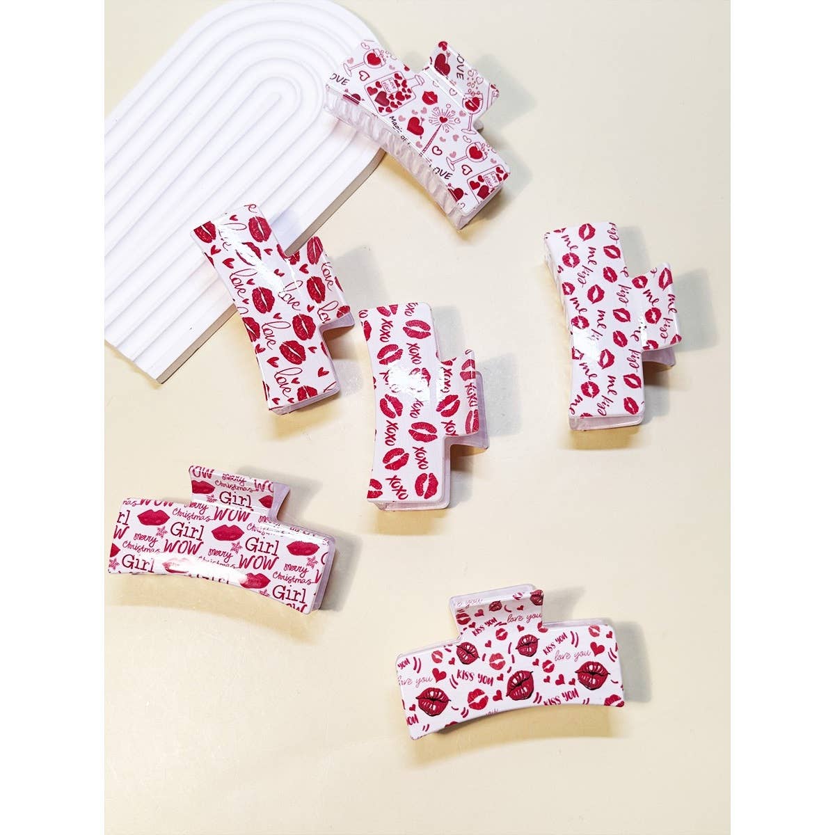 Valentines Theme Hair Claw Clip